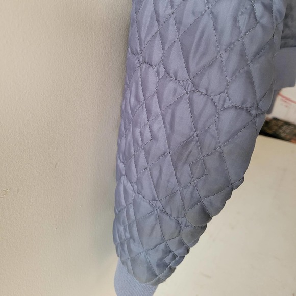 The North Face sz S Womens Blue Quilted Bomber Jacket *Flaws* - Picture 3 of 11